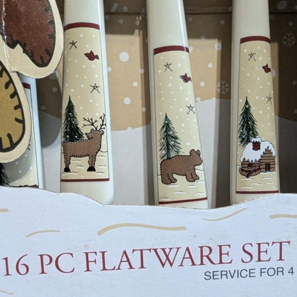 #1 Flatware/Silverware set. Ginger Creek 16 piece, 1 box - Picture 2 of 4